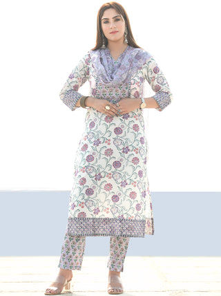 Utsav Sunaina - Kurta Pants & Kota Doria Dupatta - KS47A2589D