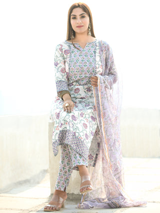 Utsav Sunaina - Kurta Pants & Kota Doria Dupatta - KS47A2589D