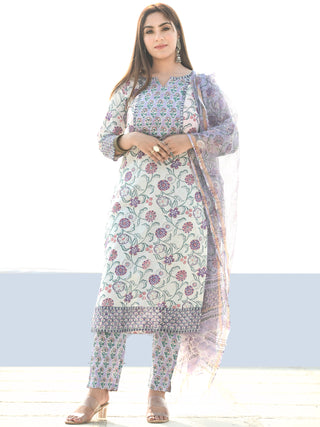 Utsav Sunaina - Kurta Pants & Kota Doria Dupatta - KS47A2589D