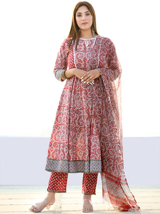 Utsav Saiz - Anakarli Kurta Pants & Kota Doria Dupatta - KS13A2569D