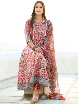 Utsav Saiz - Anakarli Kurta Pants & Kota Doria Dupatta - KS13A2569D