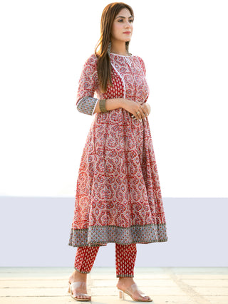 Utsav Saiz - Anakarli Kurta Pants & Kota Doria Dupatta - KS13A2569D