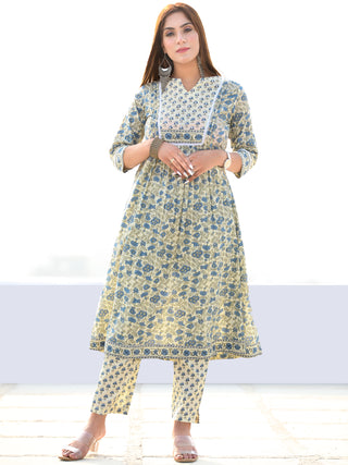 Utsav Apsara - Flared Kurta Pants & Dupatta - KS23A2584D