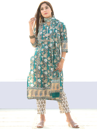 Utsav Rafya - Set of Kurta Pants & Dupatta - KS14E2560D