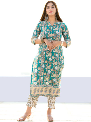 Utsav Rafya - Set of Kurta Pants & Dupatta - KS14E2560D