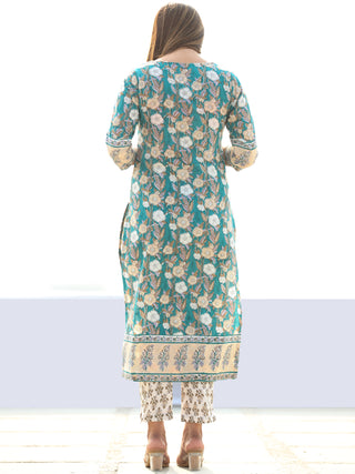 Utsav Rafya - Set of Kurta Pants & Dupatta - KS14E2560D
