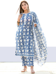 Rutba Aina - Set of Kurta Pants & Dupatta - KS13A2598D