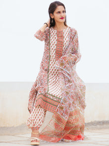 Nayab Afia - Set of Kurta Salwar Pants & Dupatta - KS76F2559D