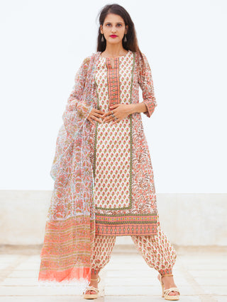 Nayab Afia - Set of Kurta Salwar Pants & Dupatta - KS76F2559D