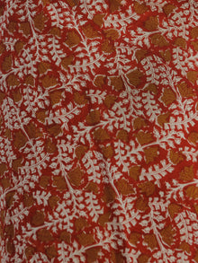 Hand Block Printed Wrap Around Skirt In Red Ivory Mustard - S40F592