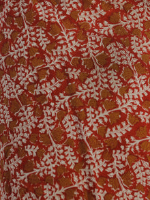 Hand Block Printed Wrap Around Skirt In Red Ivory Mustard - S40F592