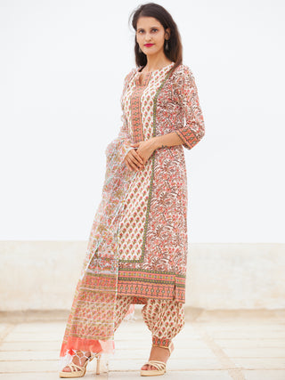 Nayab Afia - Set of Kurta Salwar Pants & Dupatta - KS76F2559D