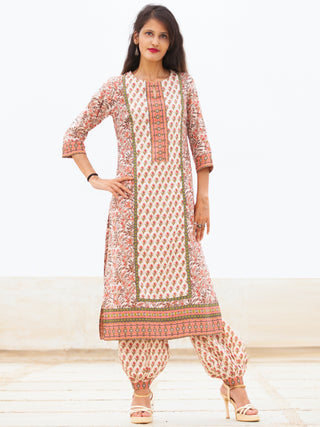 Nayab Afia - Set of Kurta Salwar Pants & Dupatta - KS76F2559D