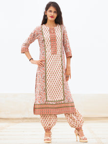 Nayab Afia - Set of Kurta Salwar Pants & Dupatta - KS76F2559D