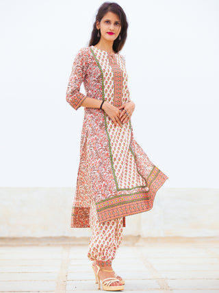 Nayab Afia - Set of Kurta Salwar Pants & Dupatta - KS76F2559D