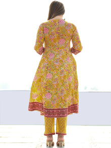 Rutba Gulbagh - Set of Anarkali Kurta Pants & Dupatta - KS11A2578D