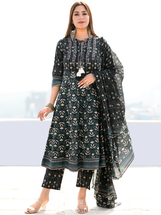 Utsav Panra - Anakarli Kurta Pants & Dupatta - KS77A2583D