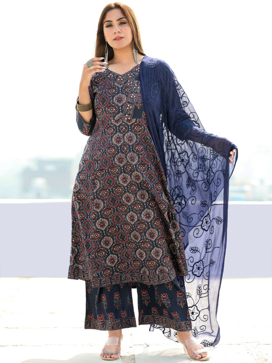 Ajrakh Amara - Kurta Palazzo & Dupatta - KS131B2582D