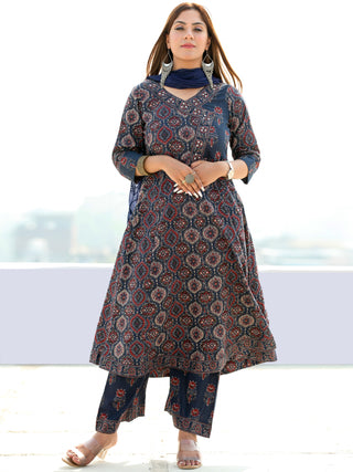 Ajrakh Amara - Kurta Palazzo & Dupatta - KS131B2582D