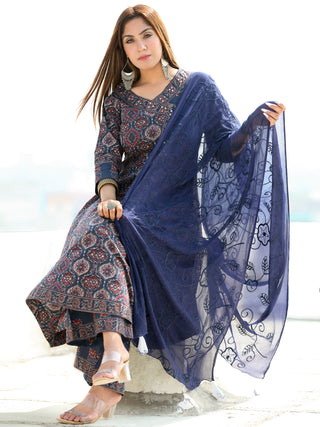 Ajrakh Amara - Kurta Palazzo & Dupatta - KS131B2582D