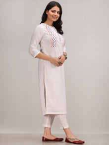 Noor Afren -  Self Embroidered Kurta Pant Set With Bandhini Dupatta - KS112AYYD8