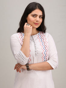 Noor Aizah -  Self Embroidered Kurta Pant Set With Leheriya Dupatta - KS112AYYD6