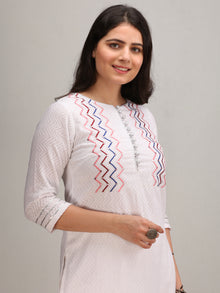 Noor Aizah -  Self Embroidered Kurta Pant Set With Leheriya Dupatta - KS112AYYD6