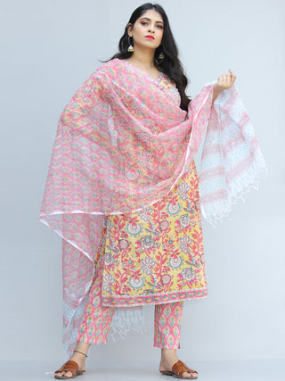 Jashn Gul - Set of Kurta Pants & Dupatta - KS73AXXXD
