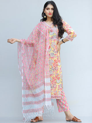 Jashn Gul - Set of Kurta Pants & Dupatta - KS73AXXXD