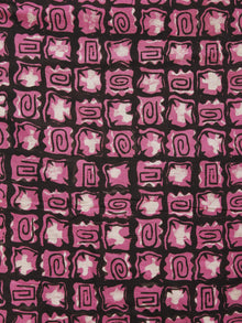 Pink Black Ivory Hand Block Printed Wrap Around Skirt  - S40F377