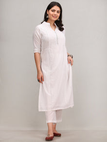 Noor Alema -  Self Embroidered Kurta Pant Set With Leheriya Dupatta - KS114AYYD11