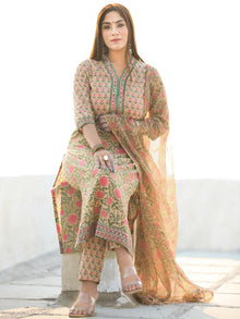 Utsav Mehreen - Kurta Pants & Kota Doria Dupatta - KS59H2585D