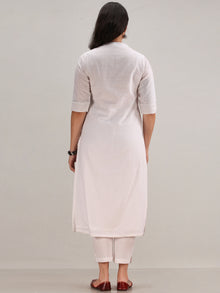 Noor Seher -  Self Embroidered Kurta Pant Set With Bandhani Dupatta - KS114AYYD