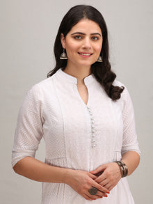 Noor Seher -  Self Embroidered Kurta Pant Set With Bandhani Dupatta - KS114AYYD