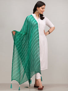 Noor Allen -  Self Embroidered Kurta Pant Set With Leheriya Dupatta - KS114AYYD5