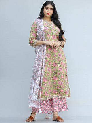 Jashn Parigul - Set of Kurta Pants & Dupatta - KS54C2309D