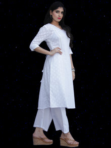 Chandni Taaj - Cotton Kurta Palazzo Set With Kota Dupatta - KS36SFP01WD