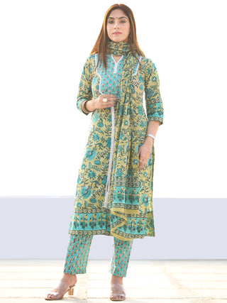 Utsav Fitrat - Kurta Pants & Dupatta - KS61A2580D