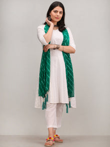 Noor Mazin -  Self Embroidered Kurta Pant Set With Leheriya Dupatta - KS115AYYD5