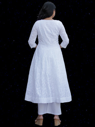 Chandni Sabd - Embroidered  Cotton Kurta Palazzo Set - KS37SFP02