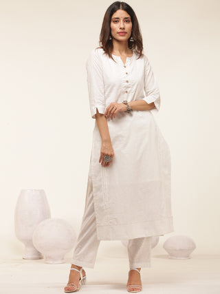 Gulmarg Palak Set Of Kurta Pant Dupatta