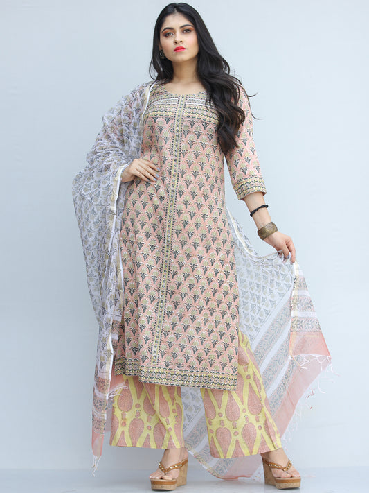 Jashn Azaan - Set of Kurta Palazzo & Dupatta - KS68A2176D