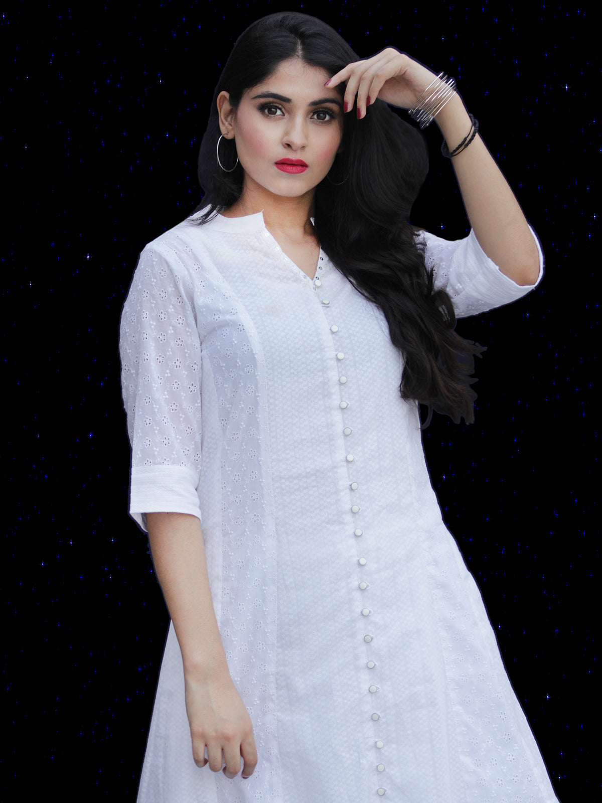 Chandni Hafa - Cotton Dobby Straight Kurta - KS38KFP03