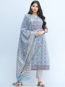 Jashn Nazima - Set of Kurta Pants & Dupatta - KS66A2343D