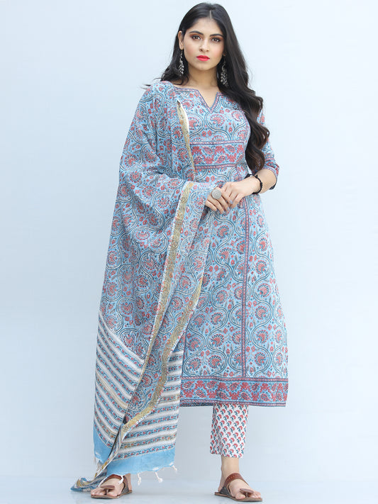 Jashn Nazima - Set of Kurta Pants & Dupatta - KS66A2343D
