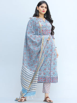Jashn Nazima - Set of Kurta Pants & Dupatta - KS66A2343D