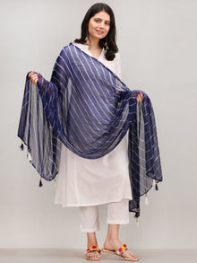 Noor Bareen - Self Emboss Work ALine Kurta Pant Set With Leheriya Dupatta - KS39AXXD9