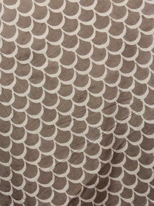 Hand Block Printed Wrap Around Skirt In Ivory Brown - S4010010