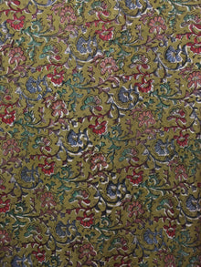 Hand Block Printed Wrap Around Skirt In Asparagus Green Multi Colour - S4010011
