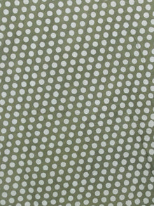 Hand Block Printed Wrap Around Skirt In Green White - S401006